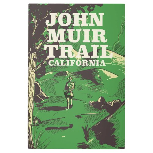 John Muir Trail California travel poster Metal Print
