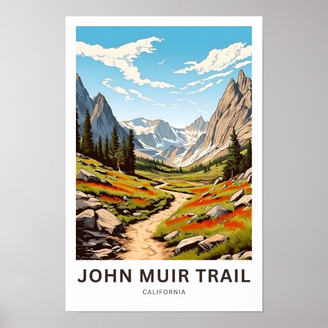 John Muir Trail California Travel Print (Front)