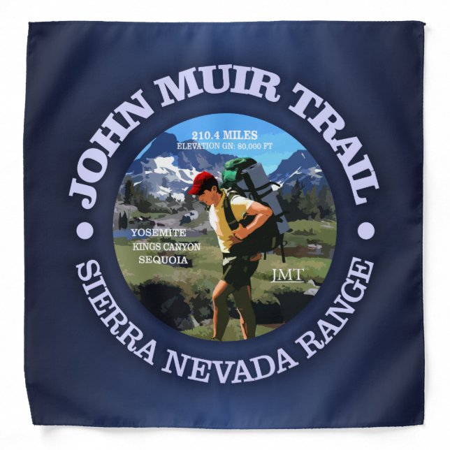 John Muir Trail (Hiker C) Bandana (Front)