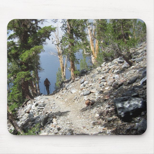 John Muir Trail Hiker - Sierra Nevada Mountains Mouse Pad (Front)