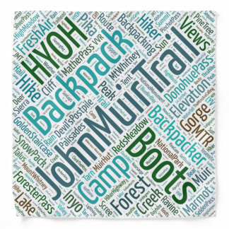 John Muir Trail (JMT) Blue Diagonal Bandana