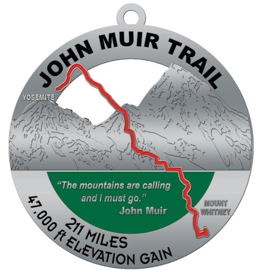 John Muir Trail Medal (Front)