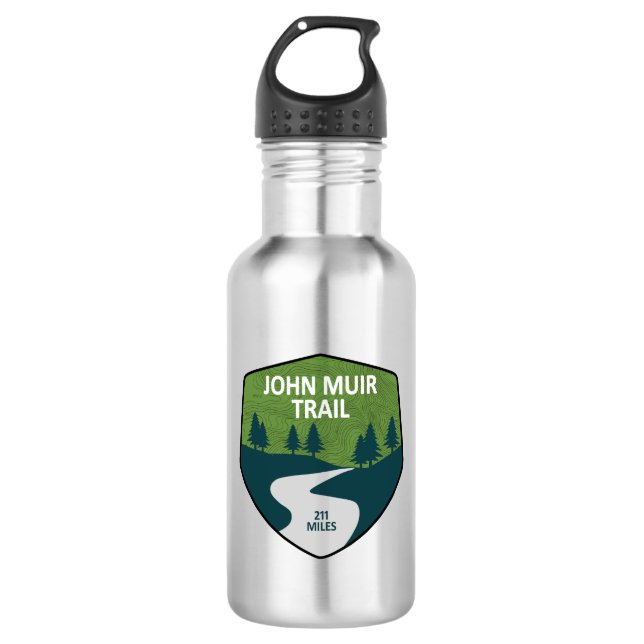 John Muir Trail Stainless Steel Water Bottle (Front)