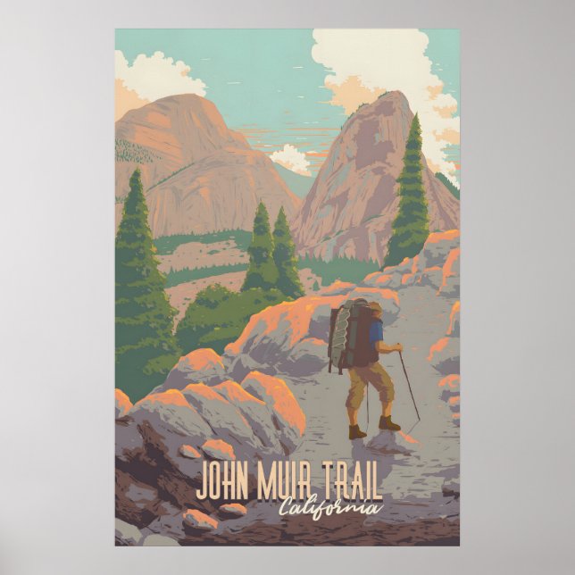 John Muir Trail Travel Poster (Front)