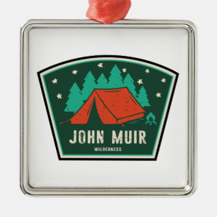 John Muir Wilderness California Camping Metal Ornament
