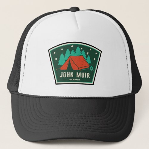 John Muir Wilderness California Camping Trucker Hat