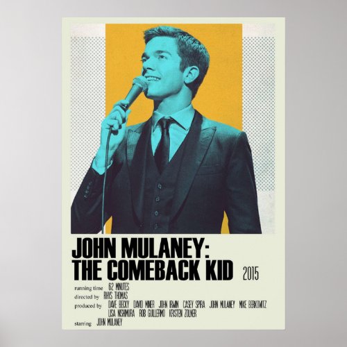 John Mulaney The Comeback Kid Alternative Art Movi Poster