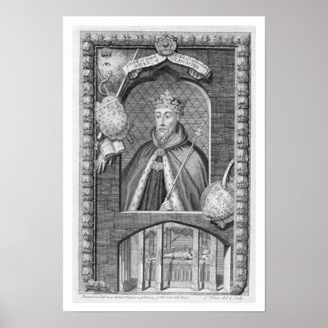 John of Gaunt, Duke of Lancaster (1340-99) after a Poster (Front)