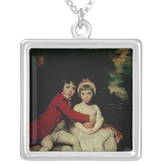 John Parker and his sister Theresa, 1779 Silver Plated Necklace (Front)