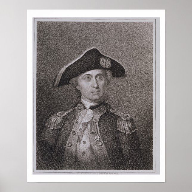 John Paul Jones (1747-92), engraved by James Barto Poster (Front)
