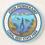 John Pennekamp Coral Reef State Park Travel Art Coaster<br><div class="desc">John Pennekamp Coral Reef State Park vector artwork design. It is a Florida state park on Key Largo that is known as the country's first underwater park.</div>