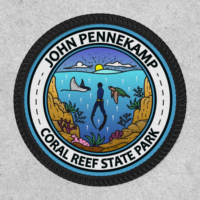 John Pennekamp Coral Reef State Park Travel Art Patch (Front)