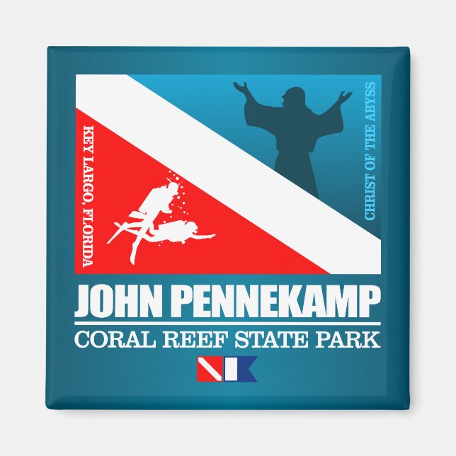 John Pennekamp SP (sq) Magnet (Front)