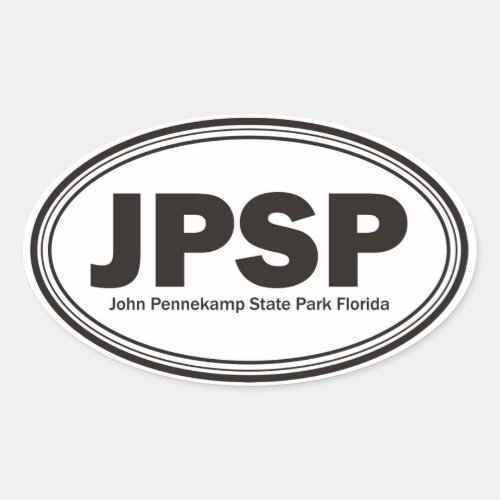 John Pennekamp State Park Oval Sticker