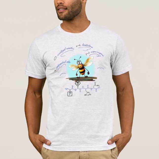 JOHN peptide, Bee-5 w/ custom text, light T-Shirt (Front)