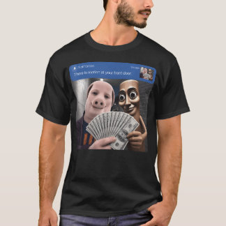 John Pork And Tung Tung Tung Sahur Front Door T-Shirt