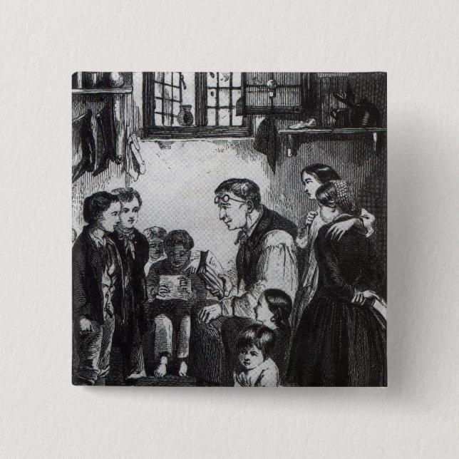 John Pounds teaching children in his home Button (Front)