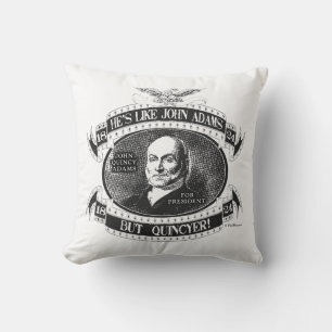 John Quincy Adams 1824 Campaign Throw Pillow