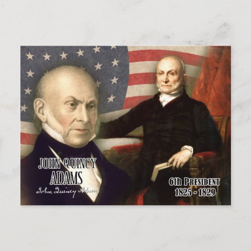 John Quincy Adams _ 6th President of the US Postcard