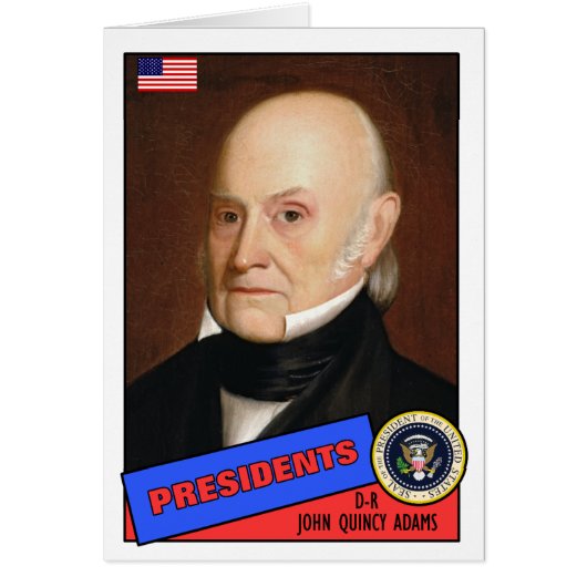 John Quincy Adams Baseball Card (Front)