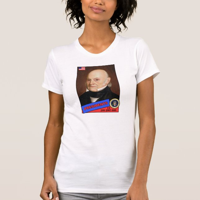 John Quincy Adams Baseball Card T-Shirt (Front)