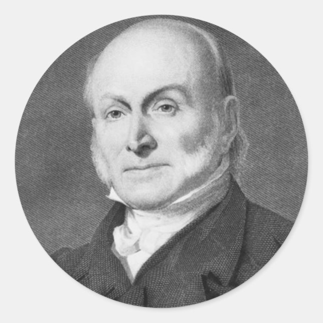 John Quincy Adams Classic Round Sticker (Front)