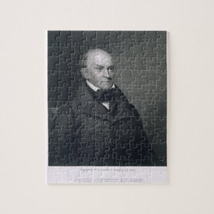 John Quincy Adams, engraved by John Wesley Paradis Jigsaw Puzzle