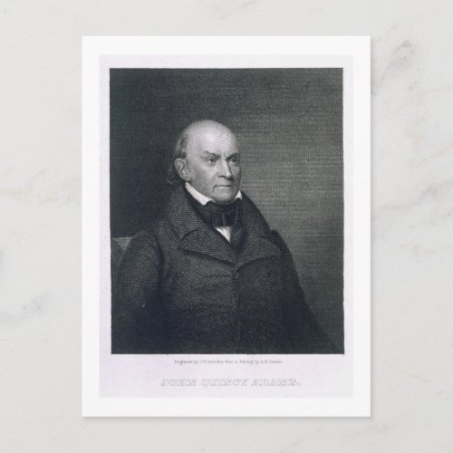 John Quincy Adams engraved by John Wesley Paradis Postcard