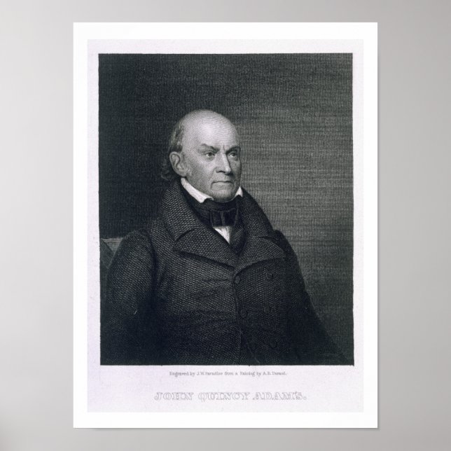 John Quincy Adams, engraved by John Wesley Paradis Poster (Front)