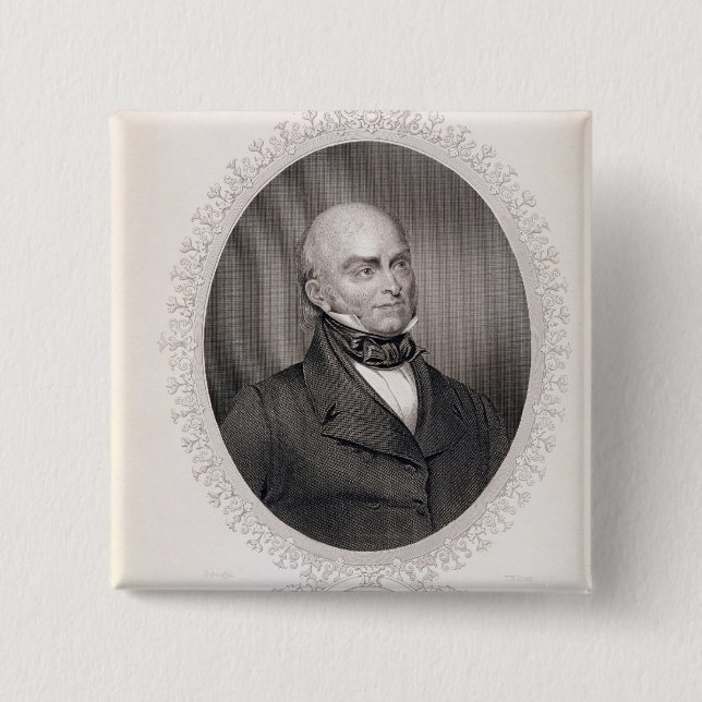 John Quincy Adams Pinback Button (Front)