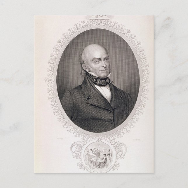 John Quincy Adams Postcard (Front)