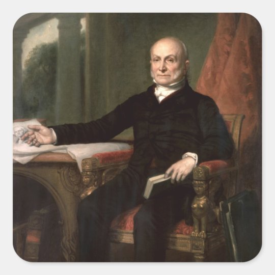 John Quincy Adams Square Sticker