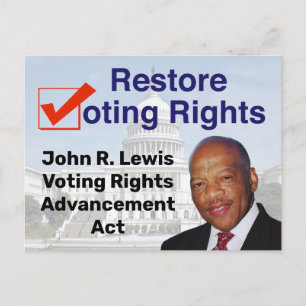 John R. Lewis Voting Rights Advancement Act Postcard