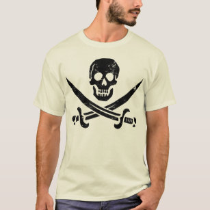 John Rackham (Calico Jack) Pirate Flag Jolly Roger T-Shirt