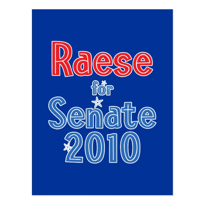 John Raese for Senate 2010 Star Design Postcard