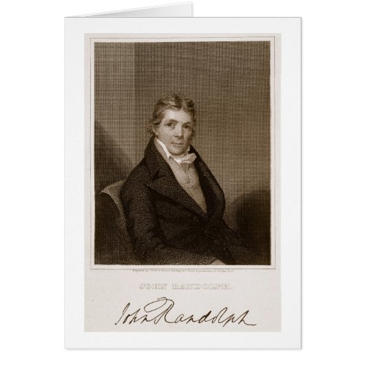 John Randolph (1773-1833) engraved by Thomas B. We Cards (Front)