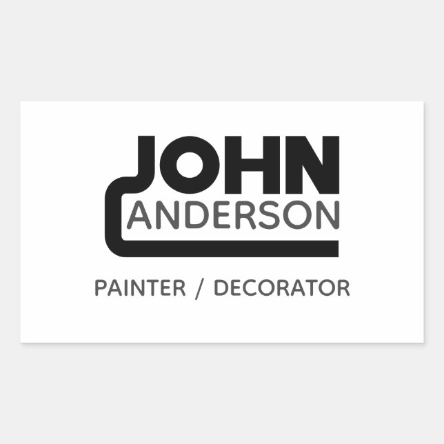 John Rectangular Sticker (Front)