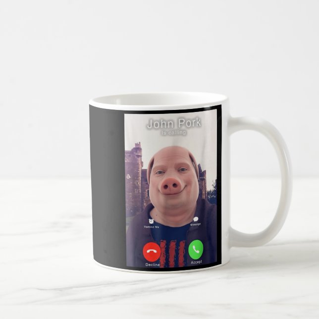 John Rk Is Calling Funny Answer Call Phone  Coffee Mug (Right)