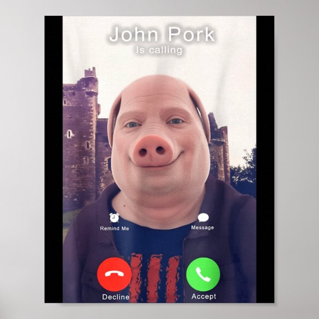 John Rk Is Calling Funny Answer Call Phone  Poster (Front)