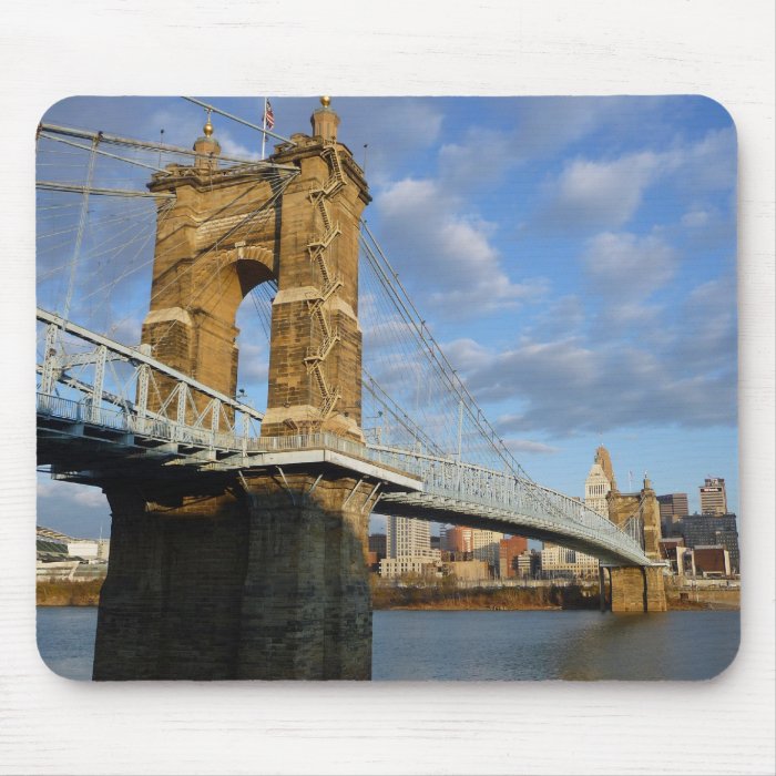 John Roebling Bridge Cincinnati Photo Mousepad