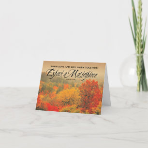 John Ruskin Inspirational Quote "Masterpiece" Letterpress Thank You Card