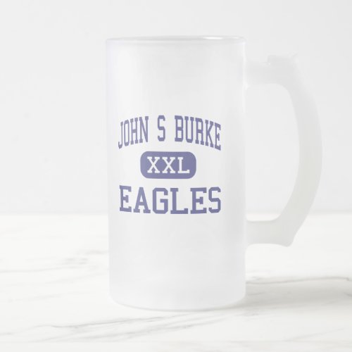 John S Burke _ Eagles _ Catholic _ Goshen New York Frosted Glass Beer Mug