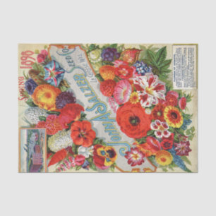 John Salzer Vintage Flower Seed Catalog, 1898 Tissue Paper