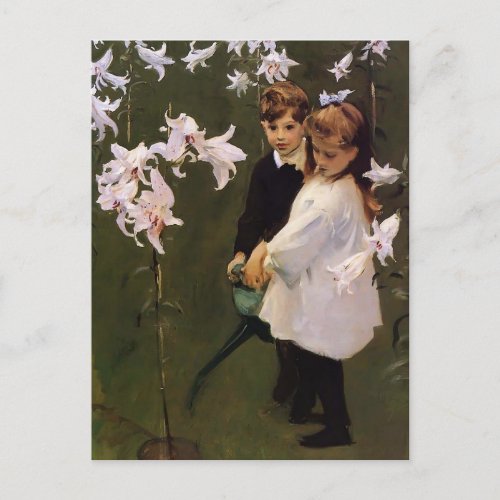 John Sargent_ Garden Study of the Vickers Children Postcard