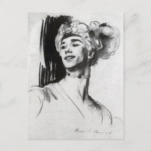 John Sargent: Vaslav Nijinsky in Le Pavillon Postcard