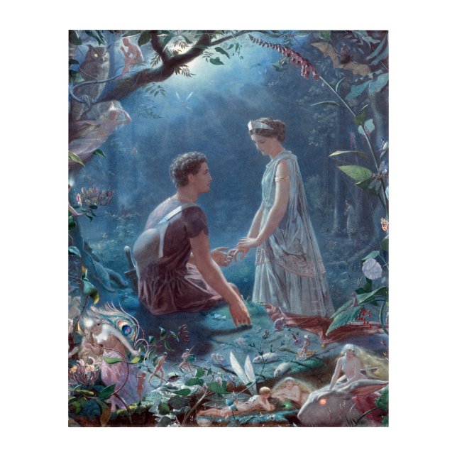John Simmons Hermia and Lysander A Midsummer Night Acrylic Print (Front)