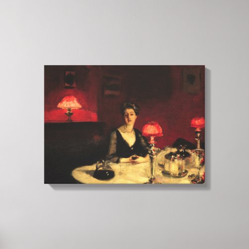 John Singer Sargent _ A Dinner Table At Night Canvas Print