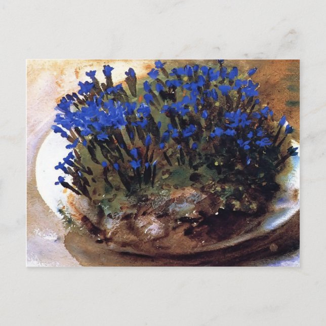 John Singer Sargent- Blue Gentians Postcard (Front)
