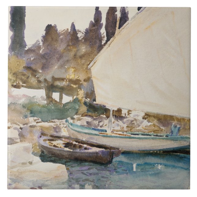 John Singer Sargent - Boats Ceramic Tile (Front)