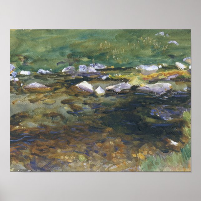 John Singer Sargent - Brook and Meadow Poster (Front)